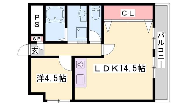 N・K BLD(1LDK/3階)の間取り写真
