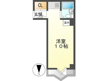 栄マンションS棟(ワンルーム/6階)の間取り写真