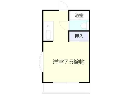 ワンルーム神川(1K/2階)の間取り写真