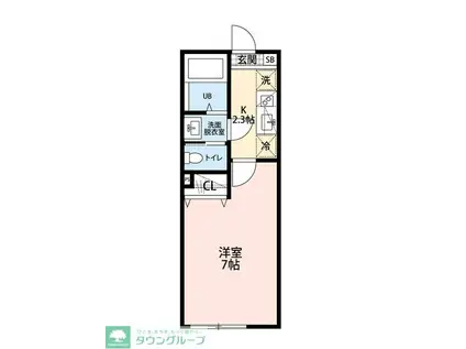 クイーンコンシェル(1K/1階)の間取り写真