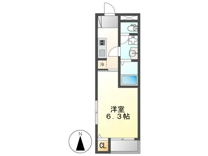 SUCCESS7(1K/2階)の間取り写真