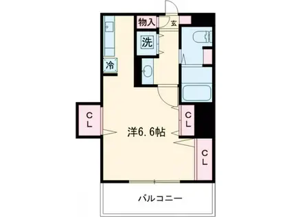 シャトレ宮町(ワンルーム/4階)の間取り写真