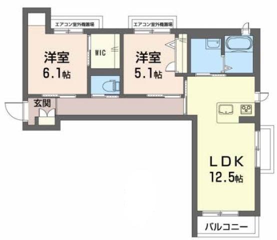BEREOCOMFORTKITASHIMADAA(2LDK/3階)の間取り写真