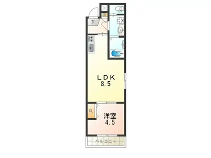 アッシュメゾン加美正覚寺VII(1LDK/3階)の間取り写真