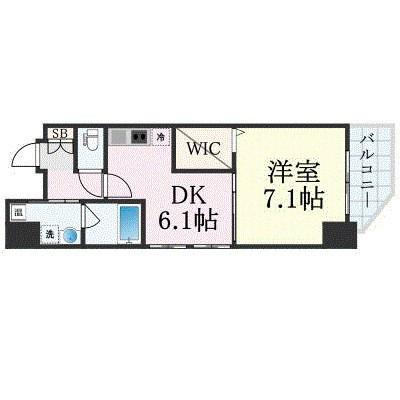 クリスタルグランツ新大阪(1DK/3階)の間取り写真