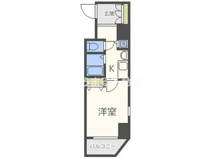 プレサンス心斎橋ザ・スタイル(1K/8階)の間取り写真