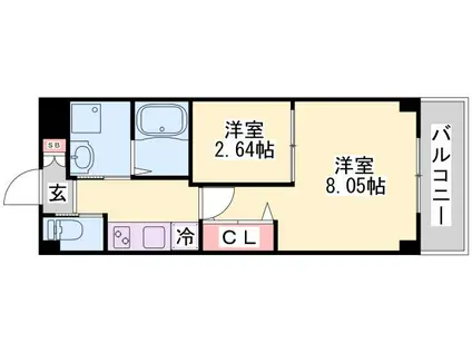 V-RENAISSANCE OTSUKACHOU(1LDK/4階)の間取り写真