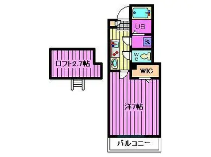 REVE西川口(1K/3階)の間取り写真