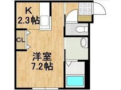 LIEN KITAHIROSHIMA II(1K/3階)の間取り写真