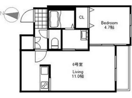 ARCADIAPセット契約(1LDK/4階)の間取り写真
