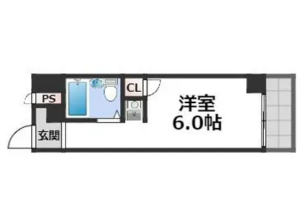 ラパンジール恵美須4(ワンルーム/7階)の間取り写真