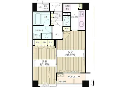 エル・セレーノ西早稲田(1LDK/1階)の間取り写真