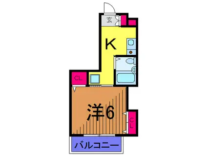 L`ESPACE(1K/3階)の間取り写真