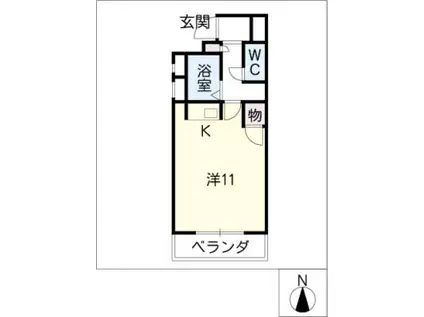ステーションビラKIII(ワンルーム/4階)の間取り写真