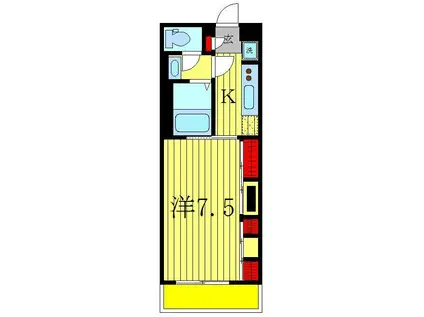 リブリ・オルテンシア(1K/2階)の間取り写真