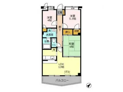 シーサイドスクウェア弐番館(3LDK/1階)の間取り写真