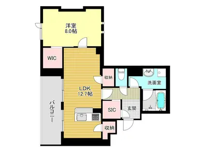 ラ フェリーチェ(1LDK/1階)の間取り写真