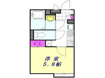 レオネクスト藤仁 西川口(1K/3階)の間取り写真