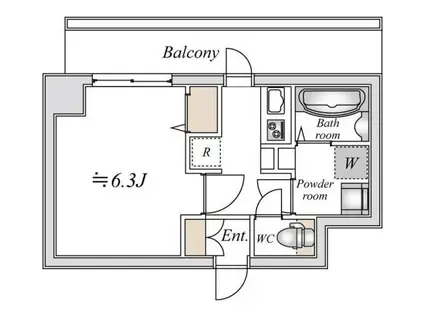 N-STAGEかしわ台(1K/2階)の間取り写真