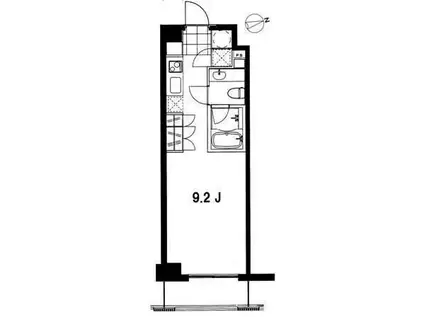 フレンシア麻布十番ノース(ワンルーム/4階)の間取り写真