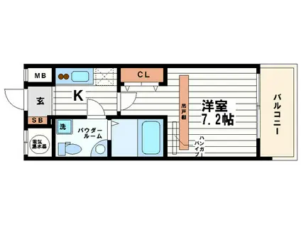 GRANDPLACE谷町(1K/7階)の間取り写真