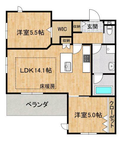 プランドール南流山(3LDK/2階)の間取り写真