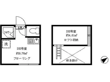 フェリスメリー(ワンルーム/1階)の間取り写真