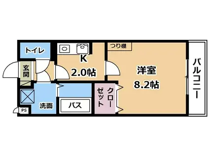 GROOVE南草津II(1K/5階)の間取り写真