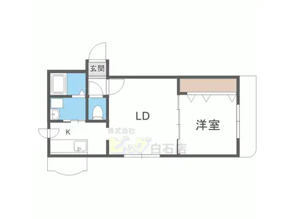 グレース美園(1LDK/4階)の間取り写真