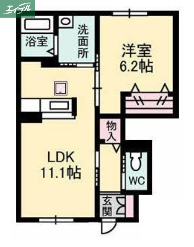 シャーメゾン晟(1LDK/1階)の間取り写真