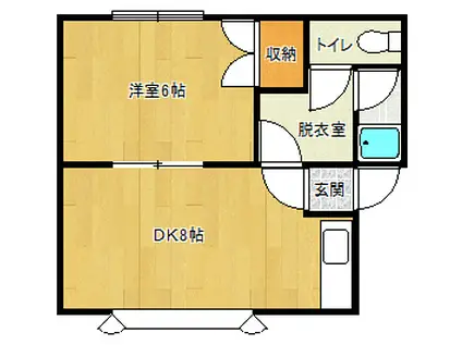 ハイムドマーニI(1DK/1階)の間取り写真