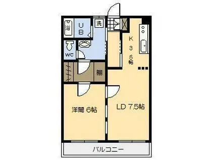 長嶺アパート(1LDK/2階)の間取り写真