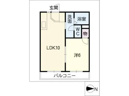 レステージI(1LDK/1階)の間取り写真