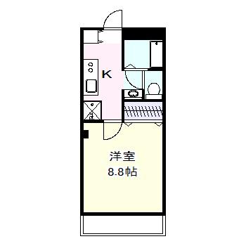 シャトレジョージタウン(1K/1階)の間取り写真