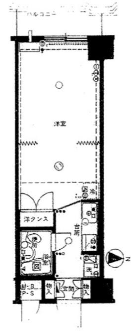 札幌グランドハイツ(ワンルーム/6階)の間取り写真
