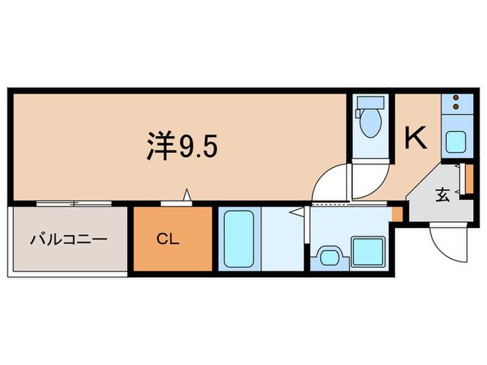 DAISYOU HEIGHTS(1K/1階)の間取り写真