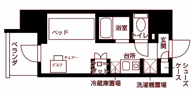 CLASSY BASE川崎(ワンルーム/11階)の間取り写真