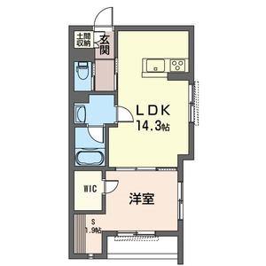 サントゥアリオ ラート(1SLDK/1階)の間取り写真
