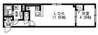 SOLASIA RESIDENCE 武蔵小山(1LDK/3階)の間取り写真
