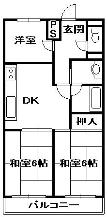 グリーンヒルⅠ(3DK/3階)の間取り写真