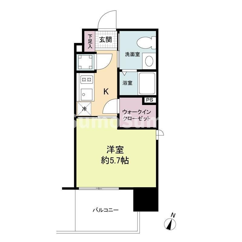 LIVE CASA県庁前(1K/9階)の間取り写真