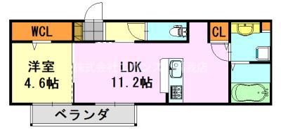 HOLY LANDS(1LDK/3階)の間取り写真