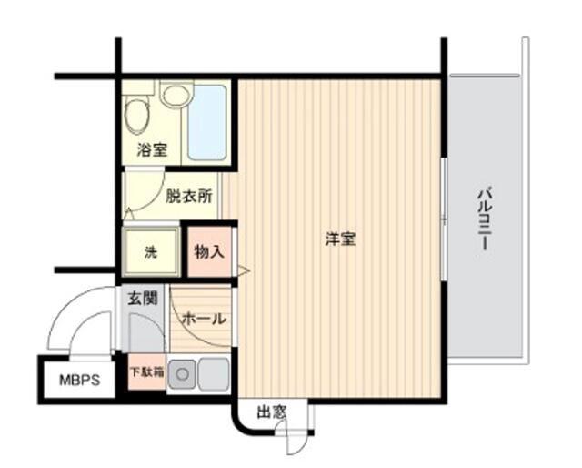 リバティー座間(1K/3階)の間取り写真
