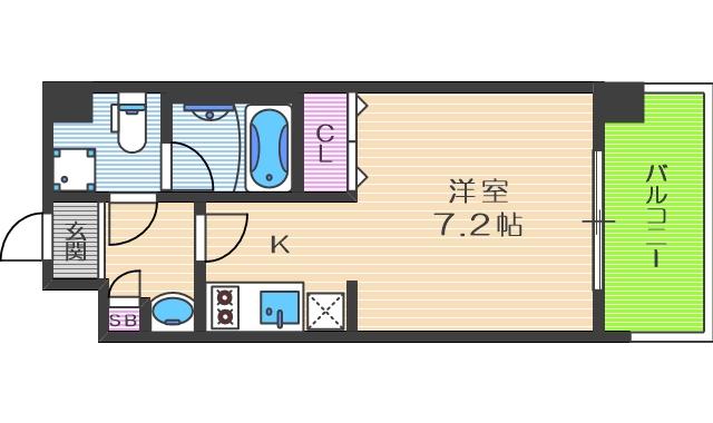 レオンコンフォート新梅田II(1K/5階)の間取り写真