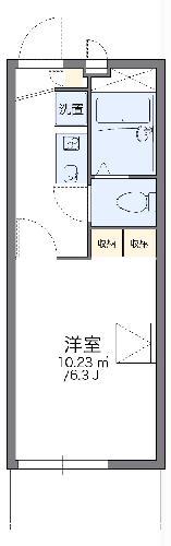 レオパレス山都(1K/2階)の間取り写真