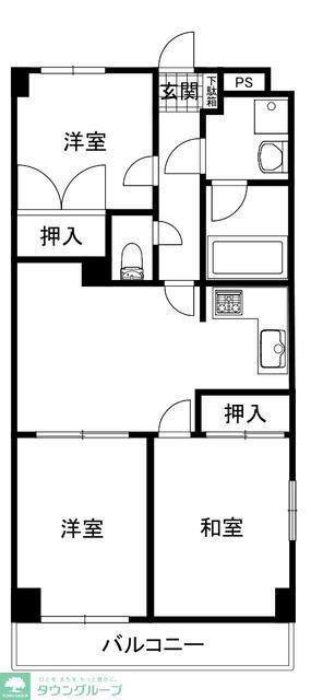 メイゾン小手指壱番館(3LDK/3階)の間取り写真