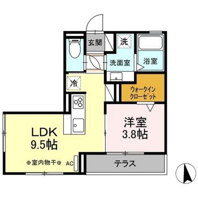 ONE TERMINAL PLACE(1LDK/1階)の間取り写真