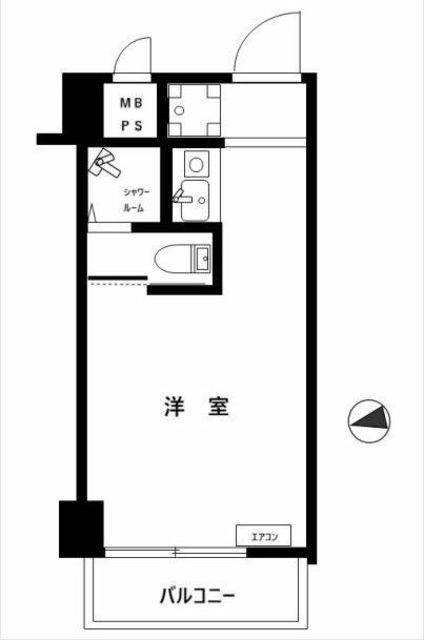 パレ・ドール高輪(ワンルーム/3階)の間取り写真