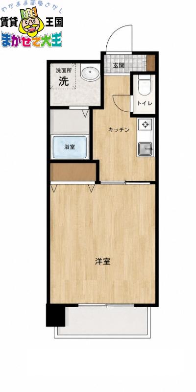 アミティすわの杜(1K/5階)の間取り写真