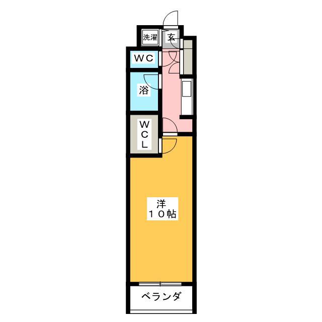 イーリス希望が丘(1K/3階)の間取り写真